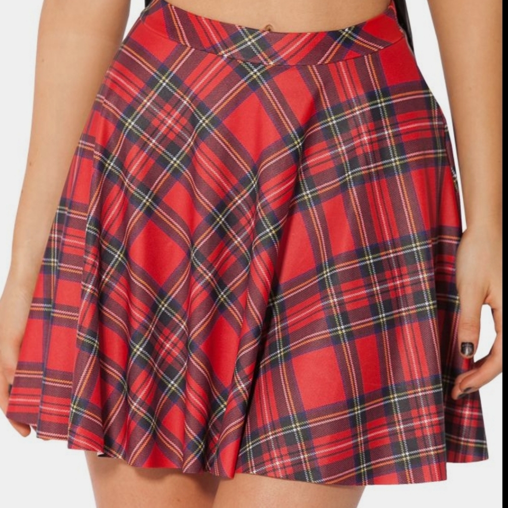 BLACKMILK Red Tartan Skater skirt